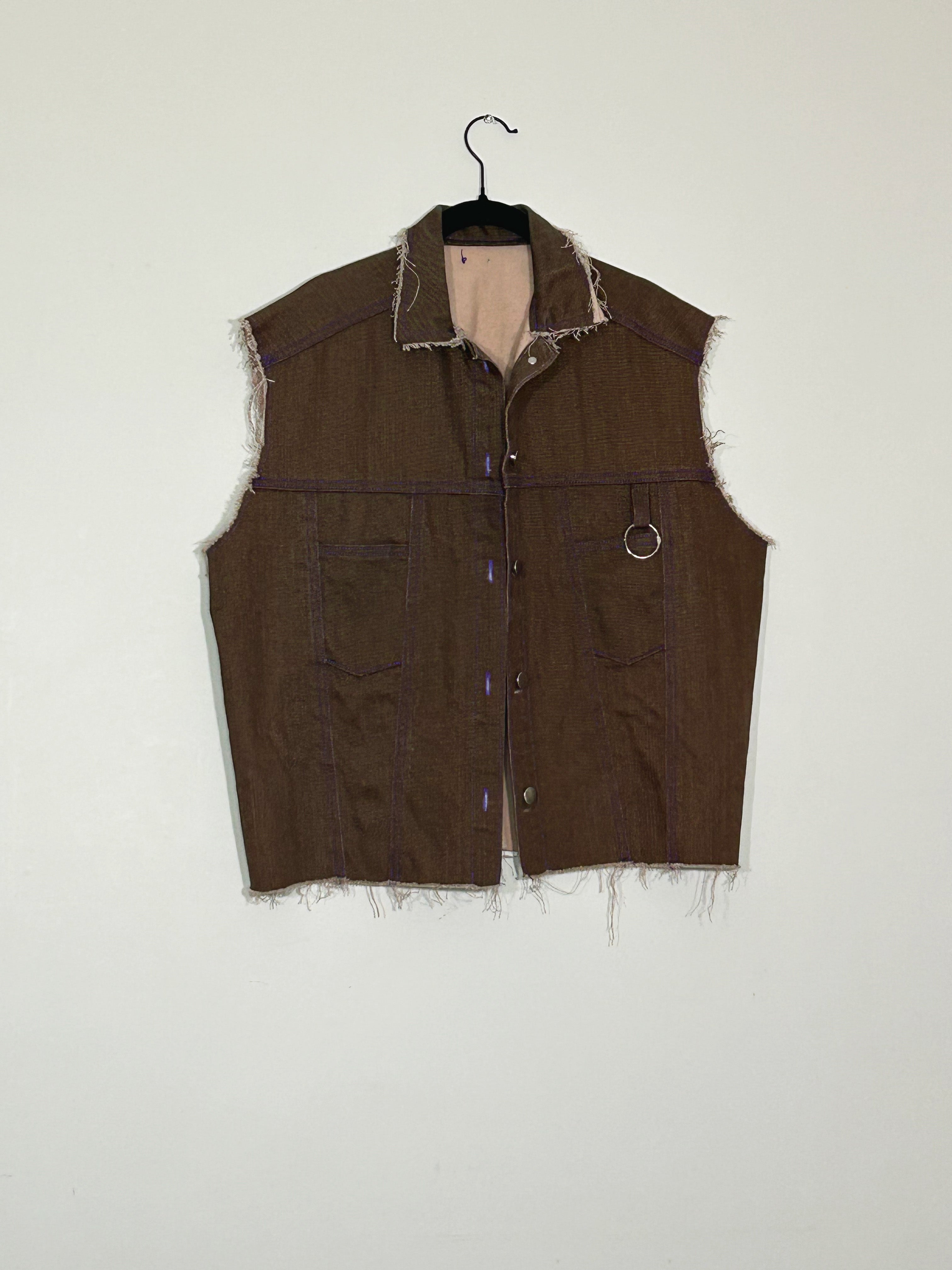 Veste sans manche Brown jean long