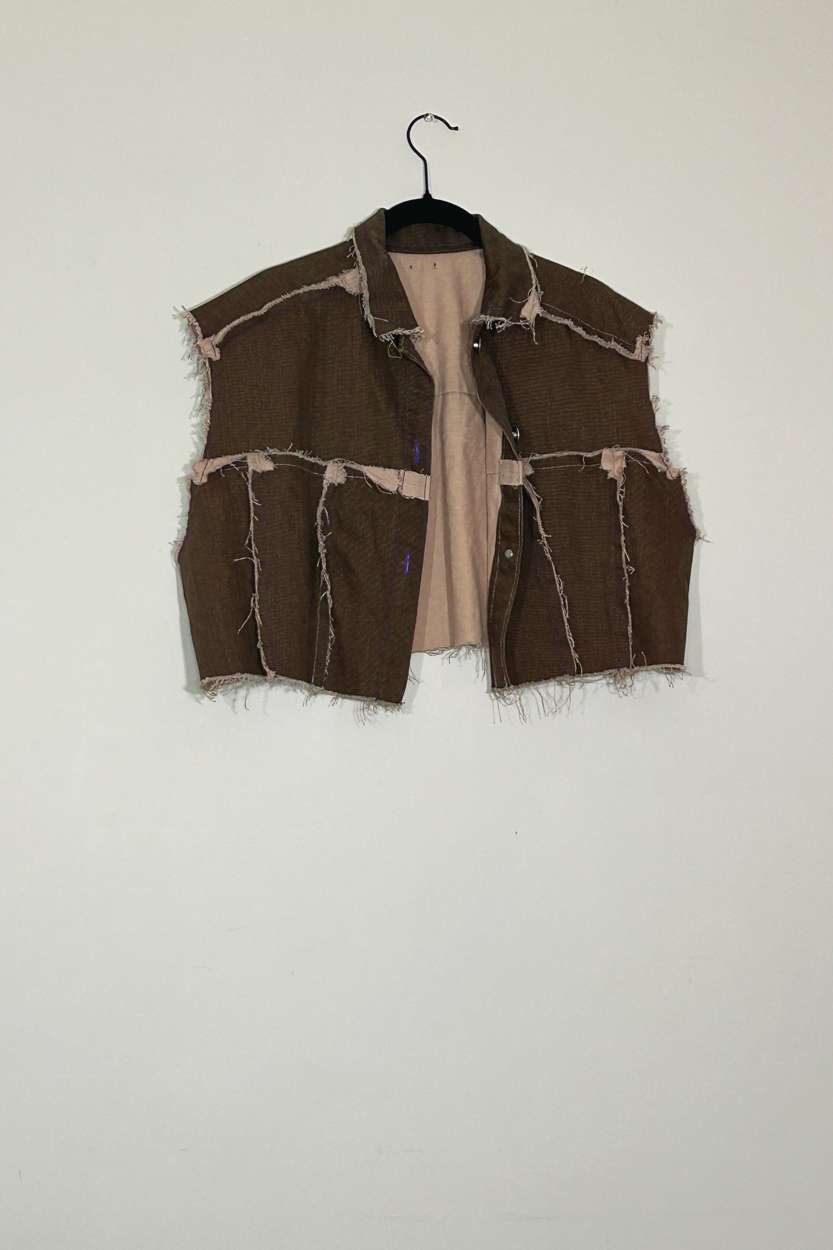 Veste sans manche Brown jean short