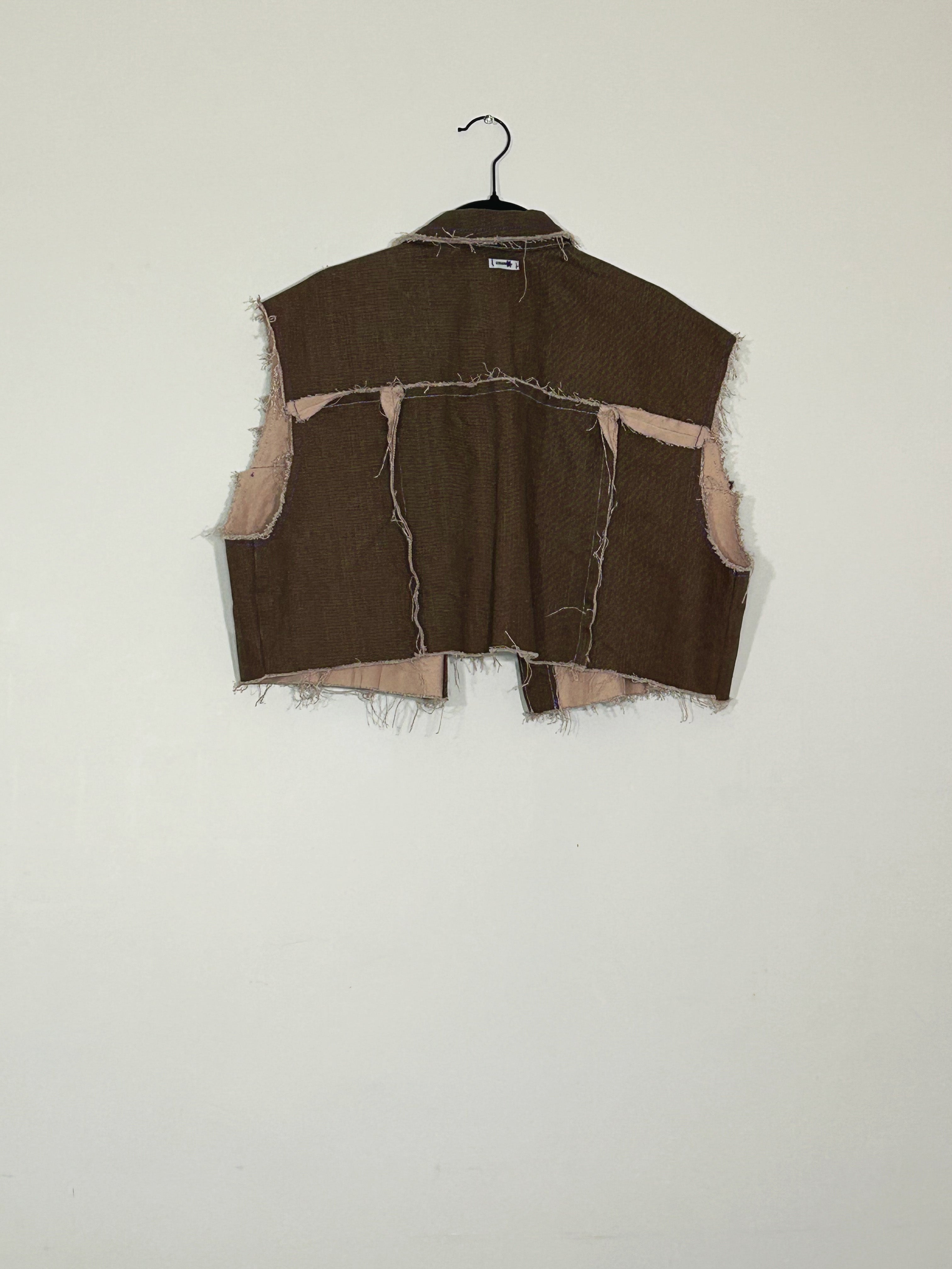 Veste sans manche Brown jean short